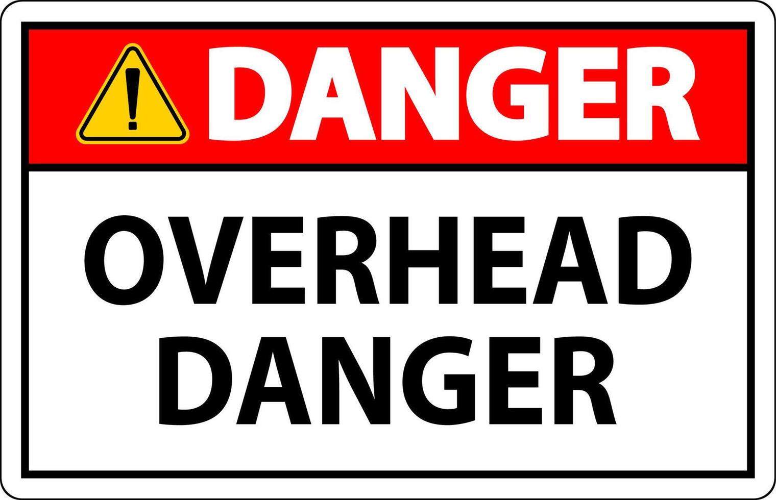 Symbol Danger Sign Overhead Danger vector