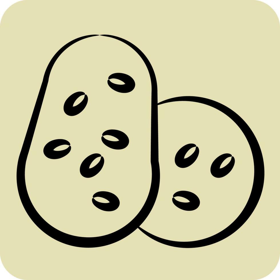 Icon Potato. related to American Indigenous symbol. simple design editable vector