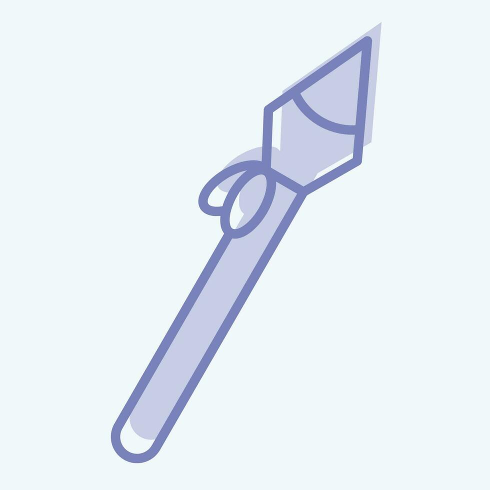 Icon Spear. related to American Indigenous symbol. two tone style. simple design editable vector