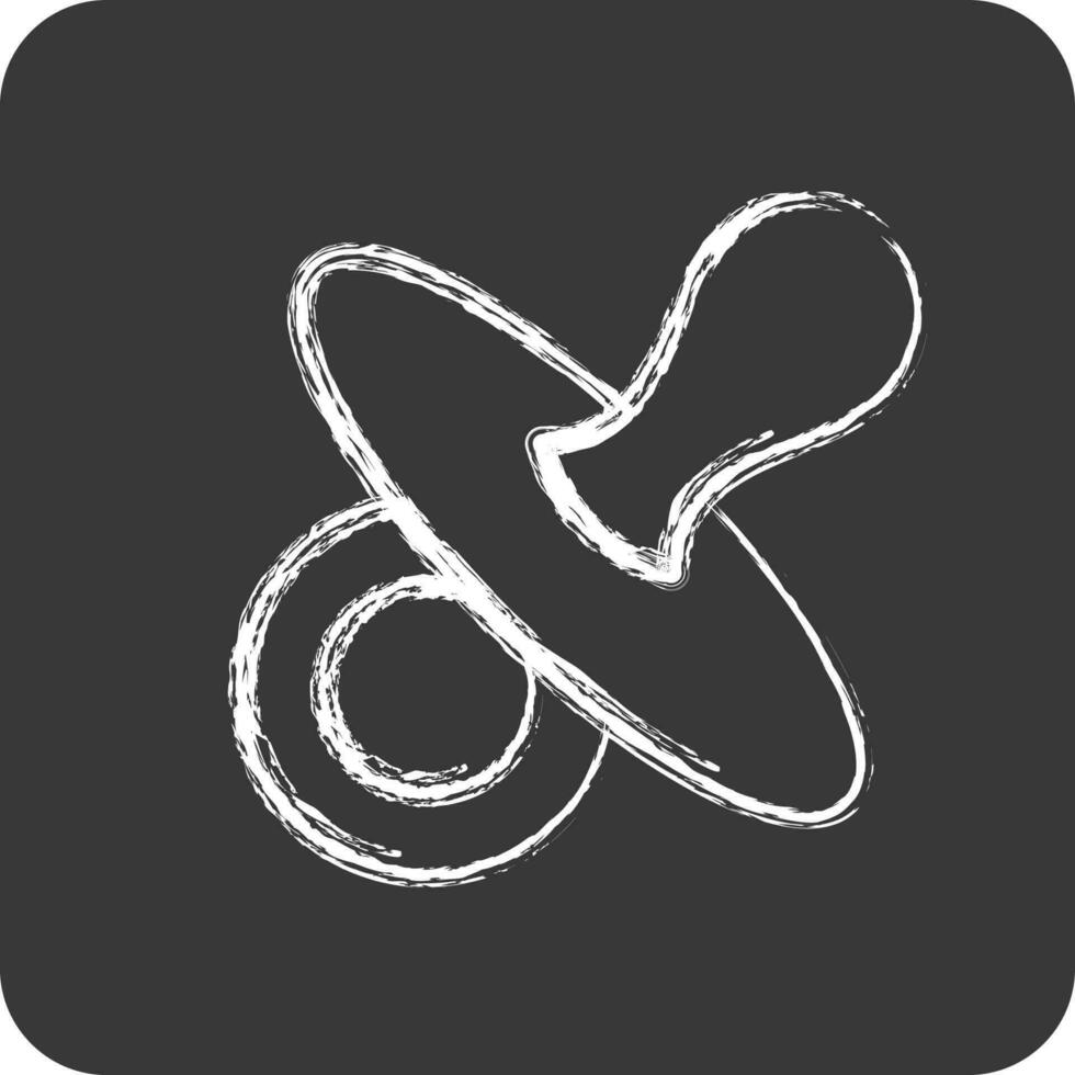 Icon Dummy Teat. suitable for Kids symbol. chalk Style. simple design editable. design template vector
