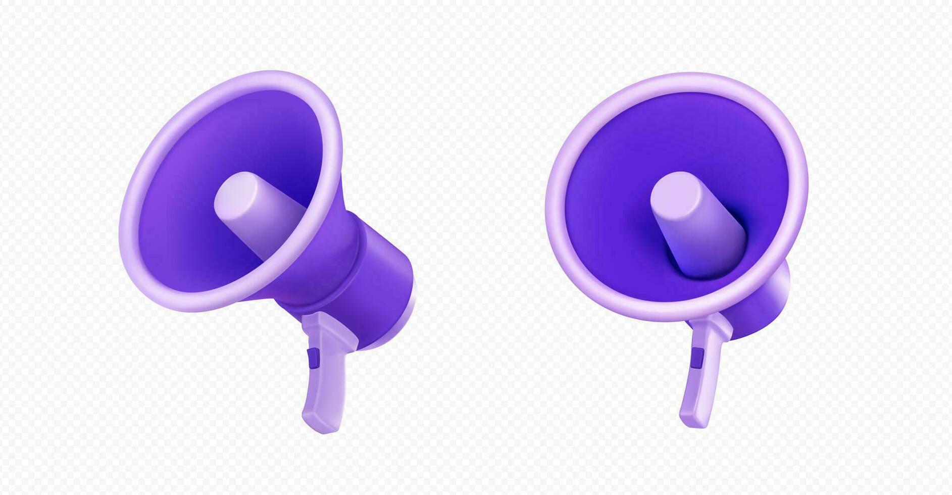 Realistic set of 3D loudspeakers vector