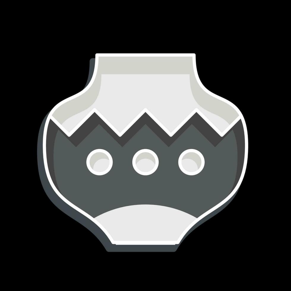 Icon Pot. related to American Indigenous symbol. glossy style. simple design editable vector