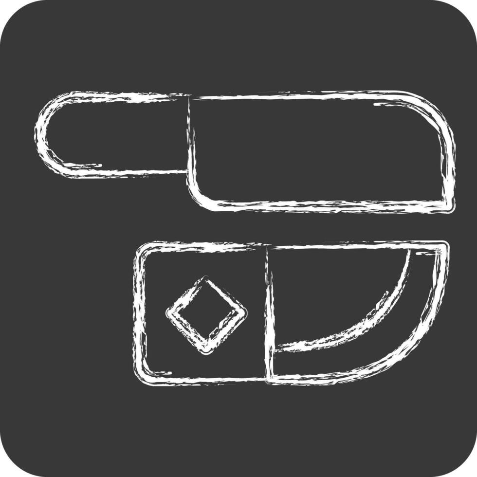 Icon Knife. related to American Indigenous symbol. chalk Style. simple design editable vector