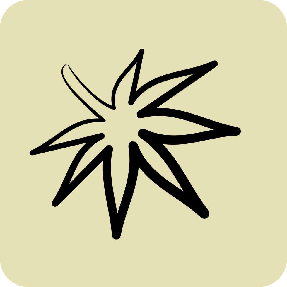 Icon Japanese Maple. suitable for Japanese symbol. hand drawn style. simple design editable. design template vector