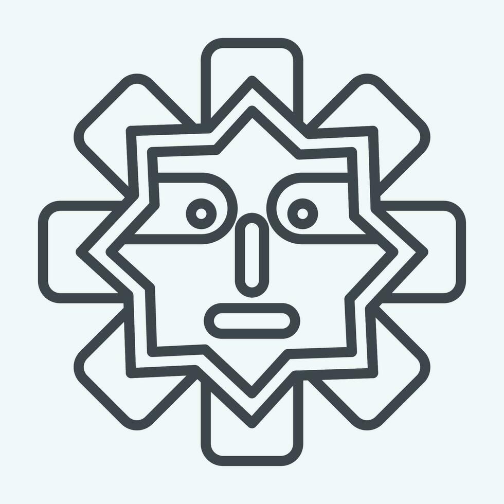 Icon Mask. related to American Indigenous symbol. line style. simple design editable vector