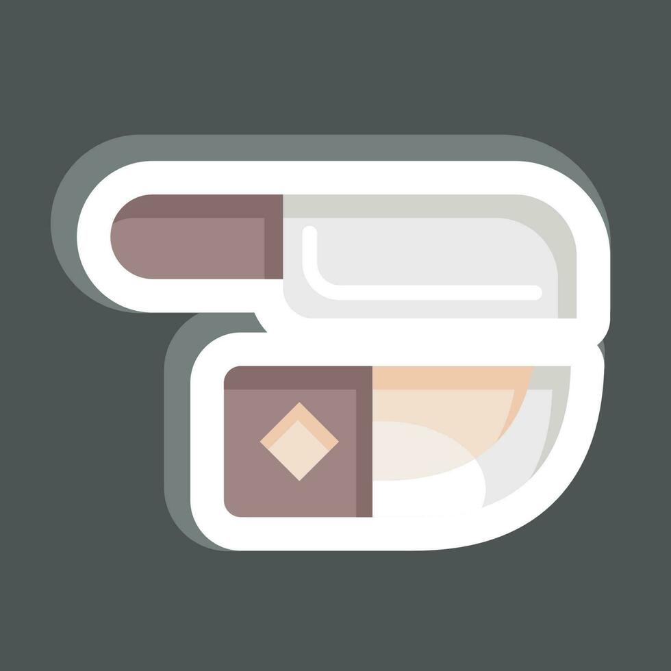 Sticker Knife. related to American Indigenous symbol. simple design editable vector