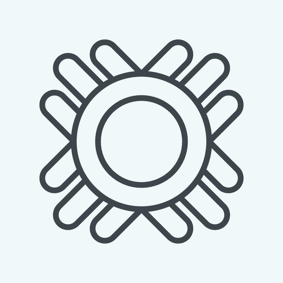 Icon Symbol. related to American Indigenous symbol. line style. simple design editable vector