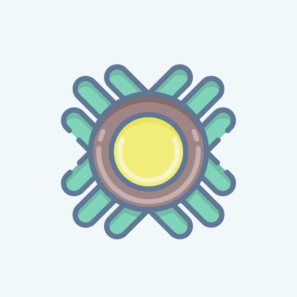Icon Symbol. related to American Indigenous symbol. doodle style. simple design editable vector