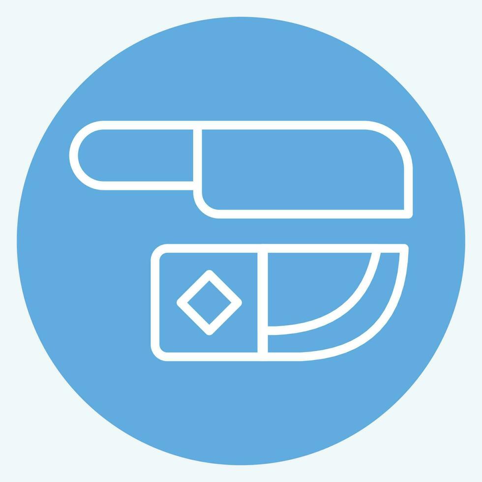 Icon Knife. related to American Indigenous symbol. blue eyes style. simple design editable vector