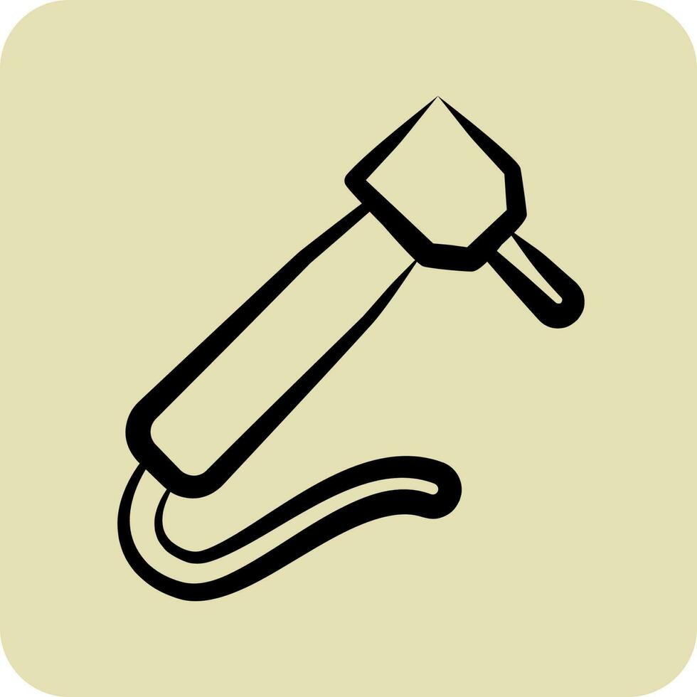 Icon Drill. suitable for medicine symbol. hand drawn style. simple design editable. design template vector