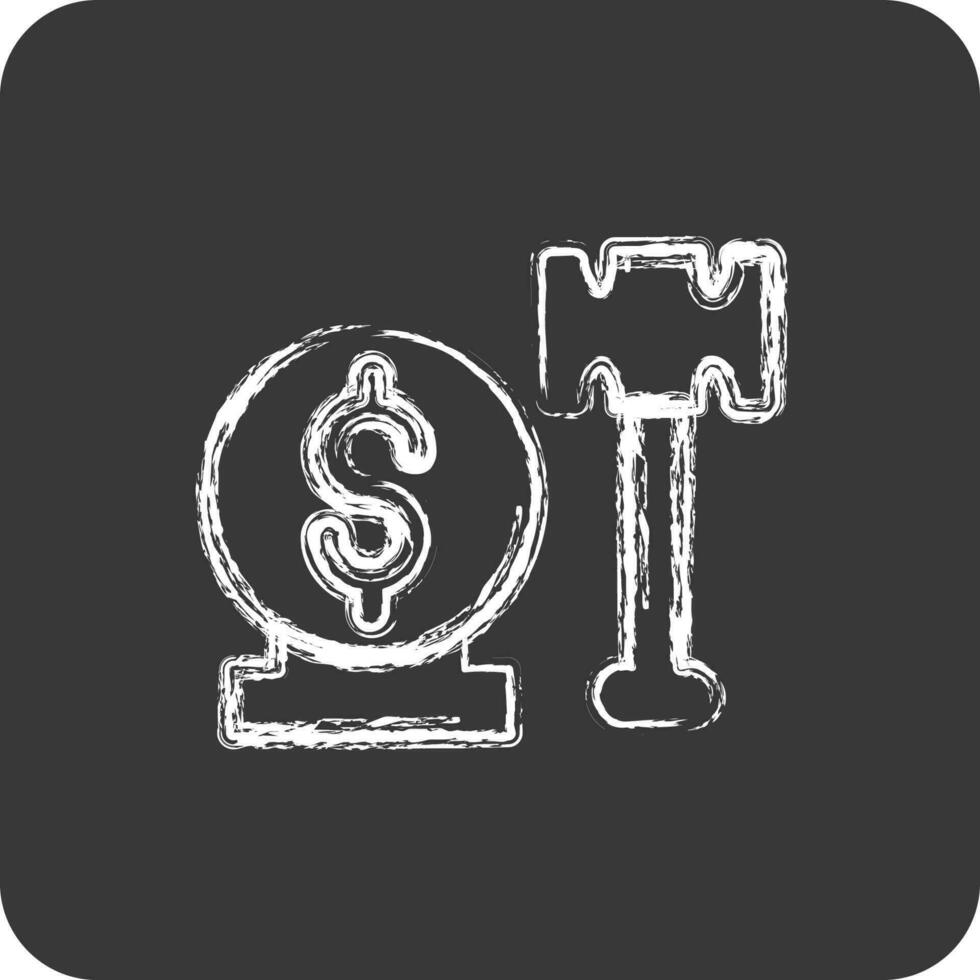 Icon Tax Regulation. suitable for education symbol. chalk Style. simple design editable vector
