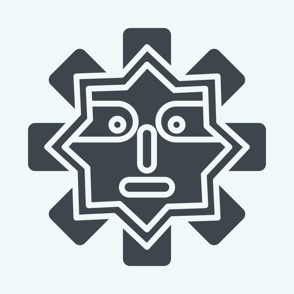 Icon Mask. related to American Indigenous symbol. glyph style. simple design editable vector