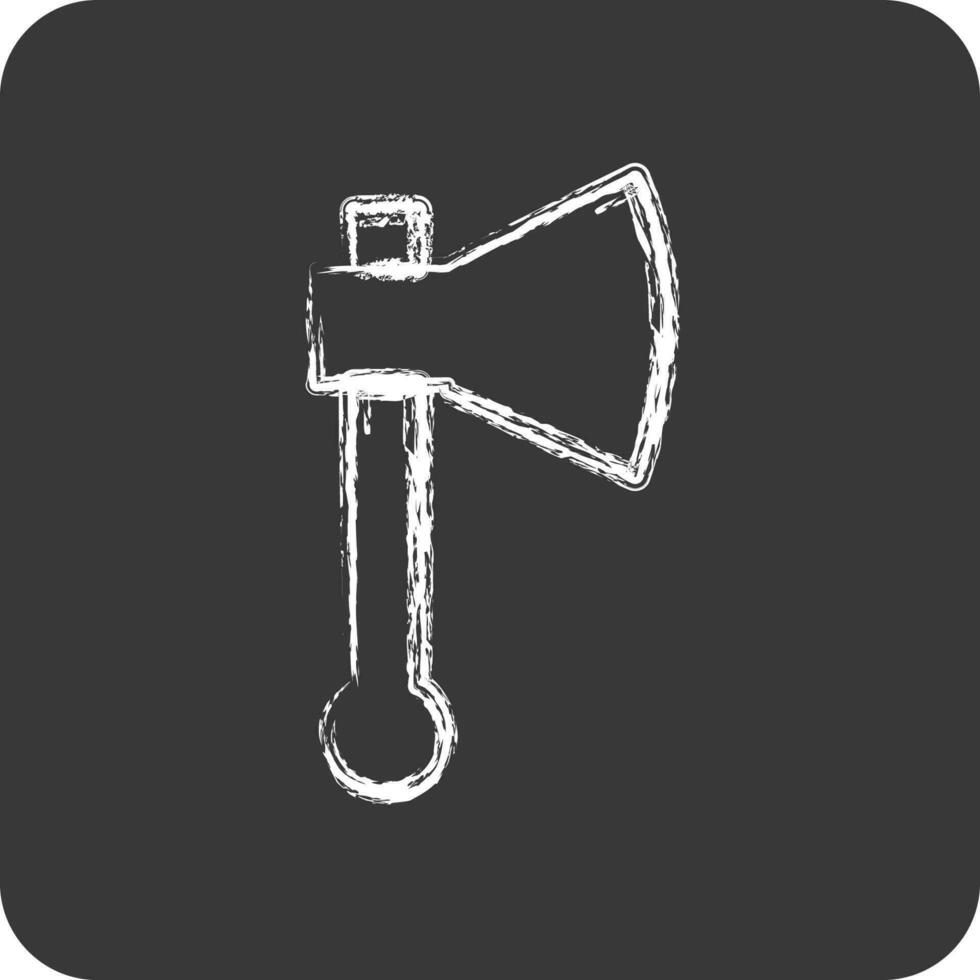 Icon Hatchet. suitable for education symbol. chalk Style. simple design editable. design template vector