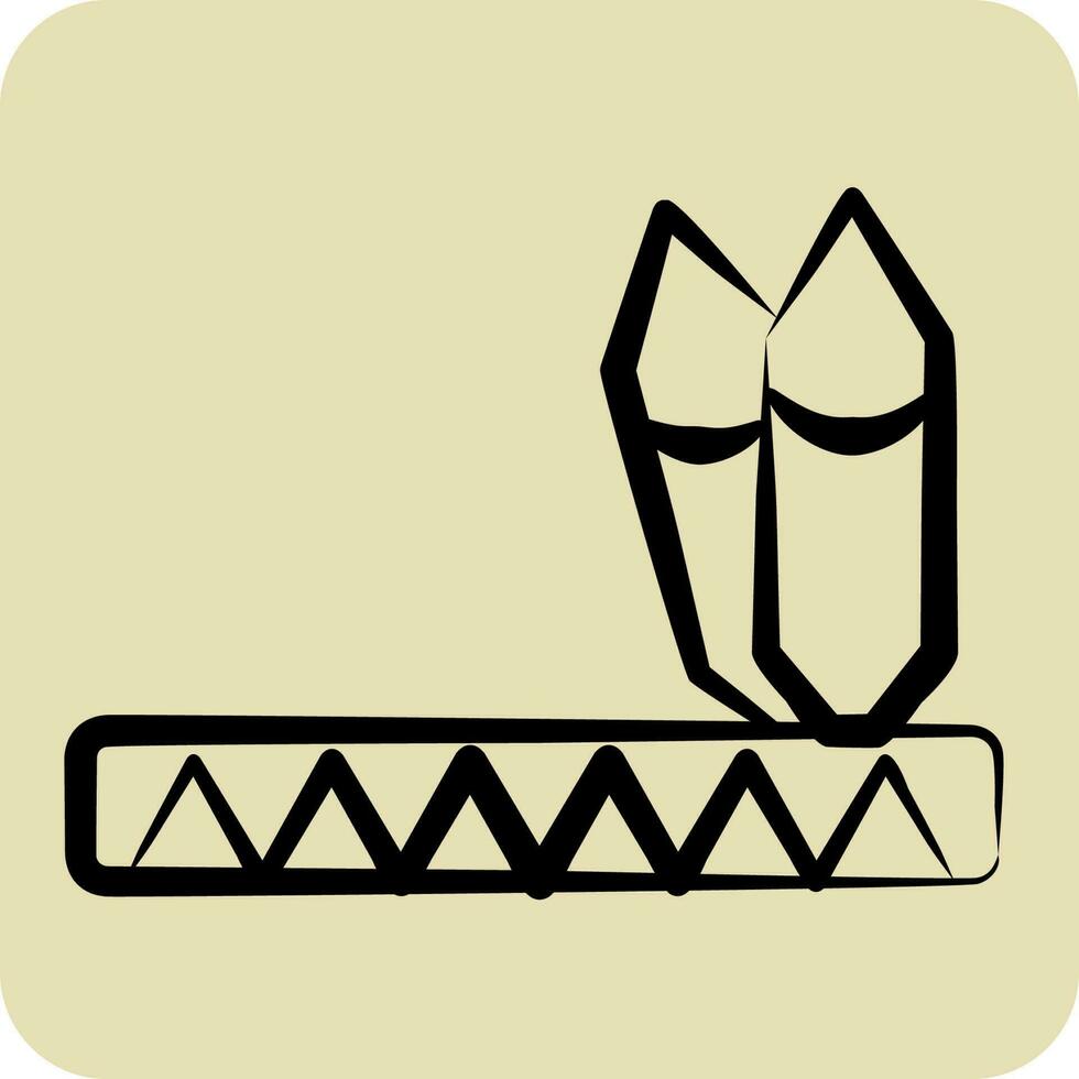 Icon Native American. related to American Indigenous symbol. hand drawn style. simple design editable vector