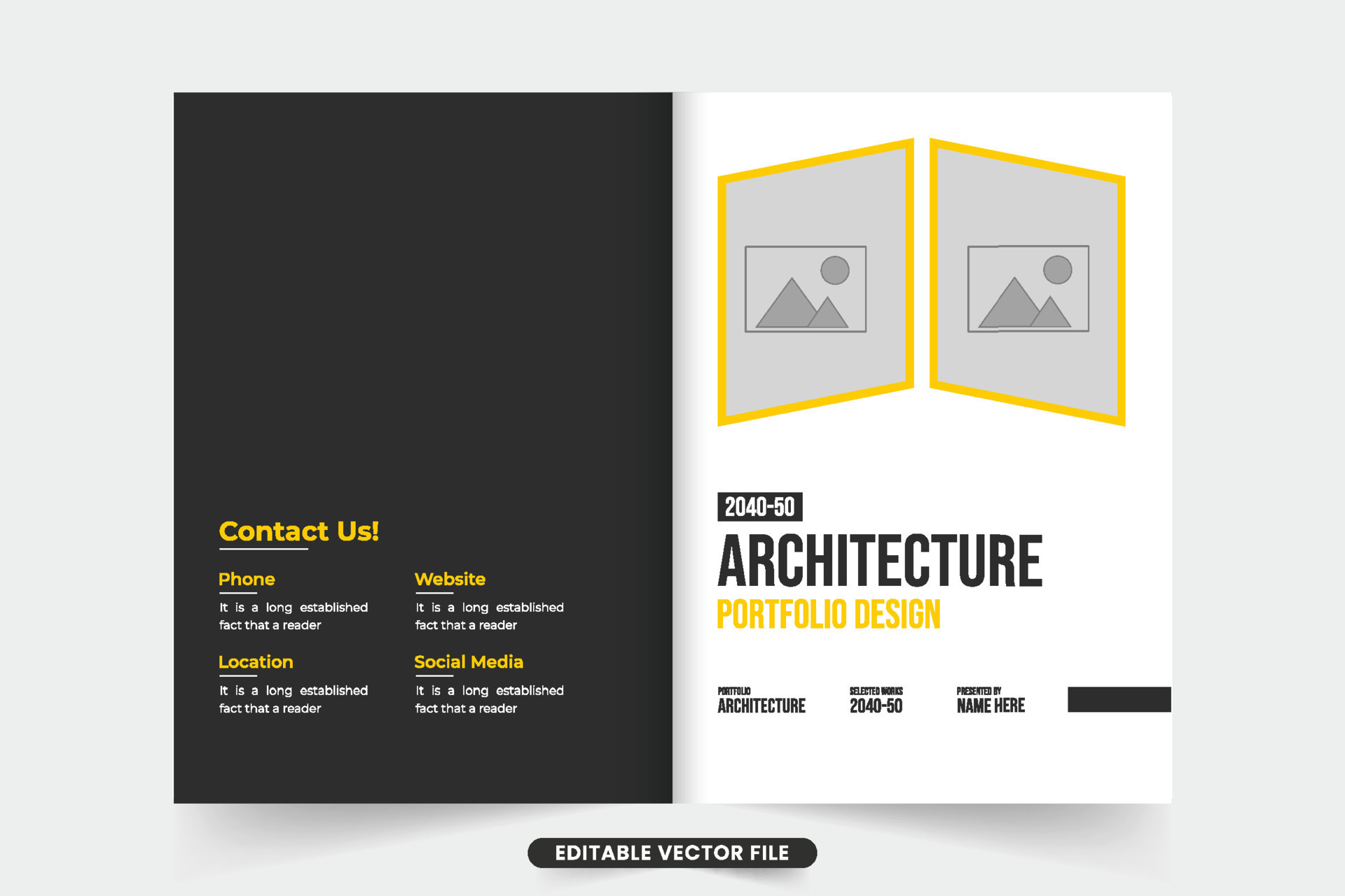 Booklet Design Architecture Vector Art, Icons, and Graphics for Free