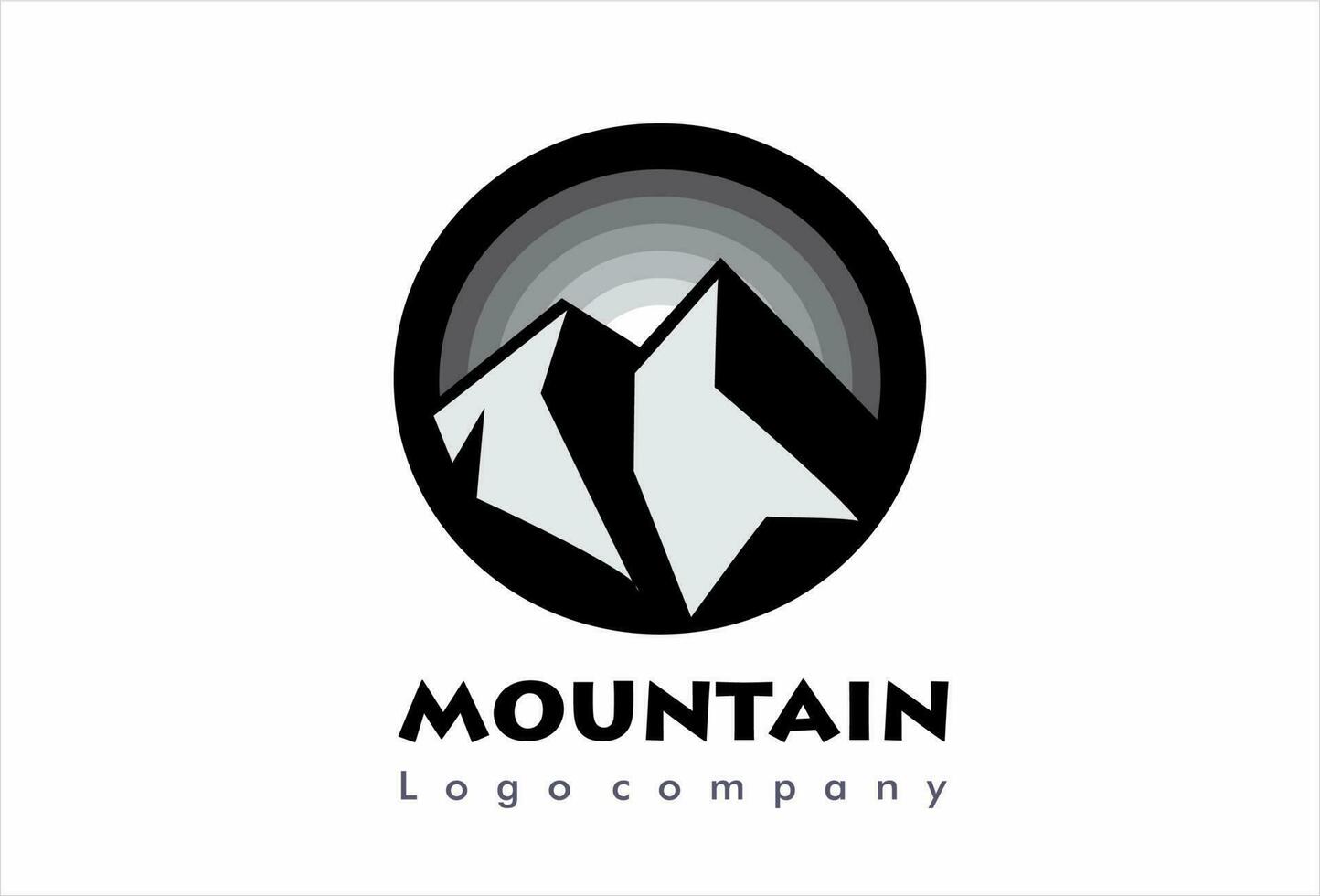 mountain logo exelent vector