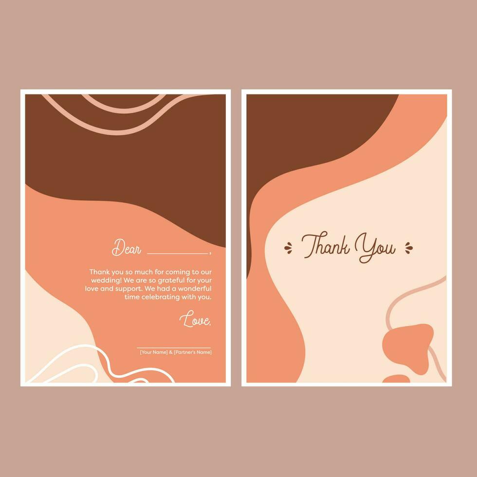 flat cute colorful design vector thank you card