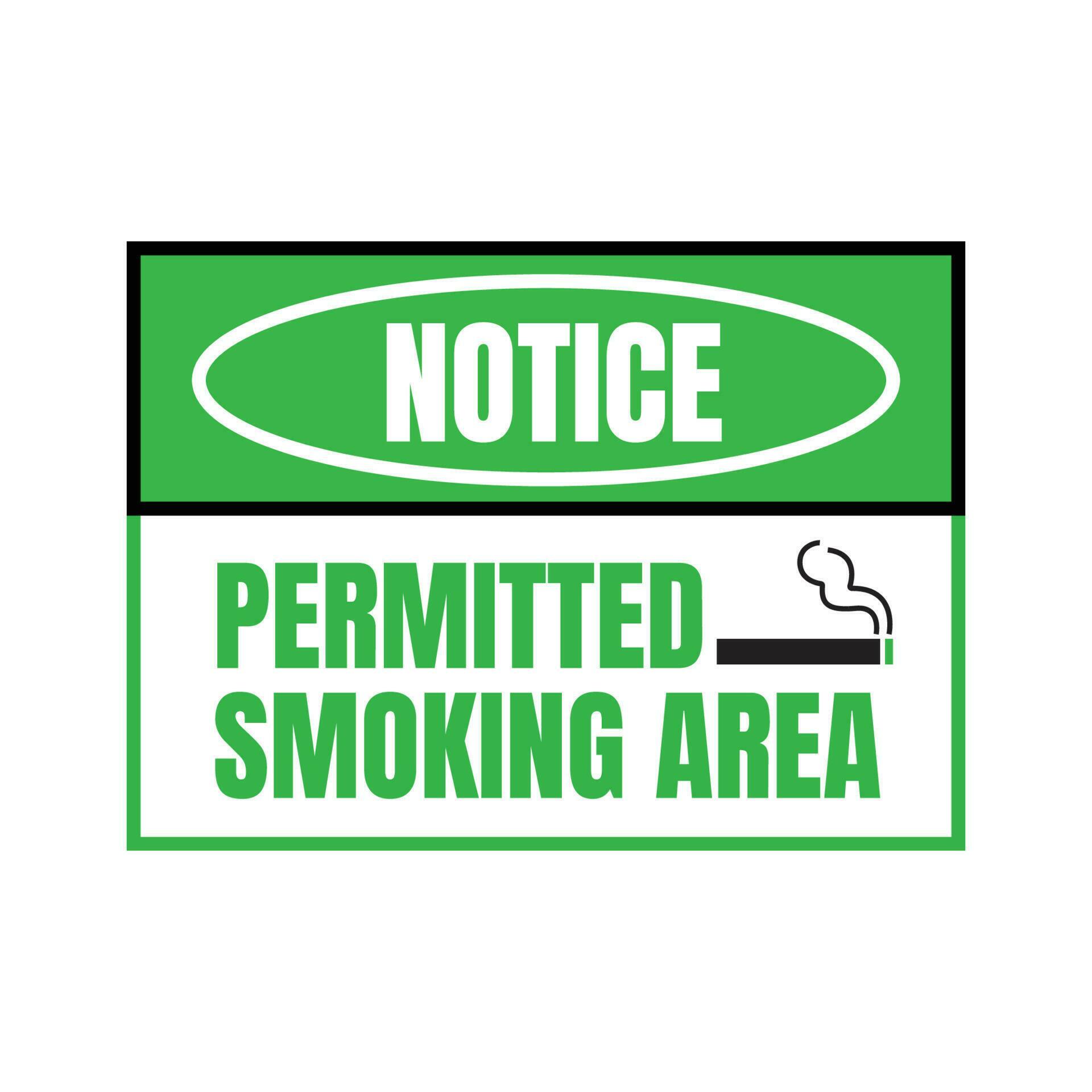 Permitted smoking area sign, smoking allowed here banner, designated smoking area sign 23866253