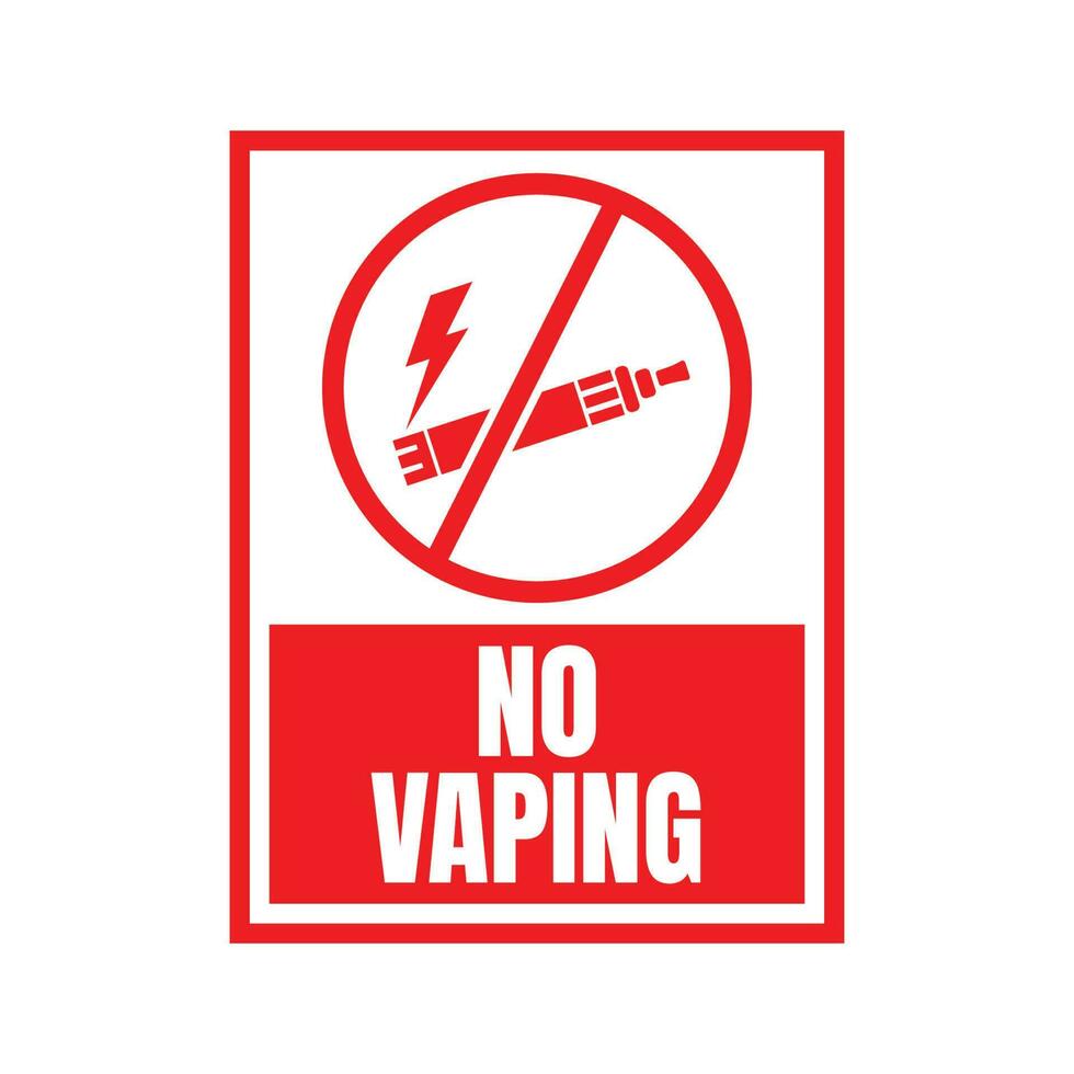 Smoking prohibited notice sign, No smoking here poster sign, vaping not allowed vector