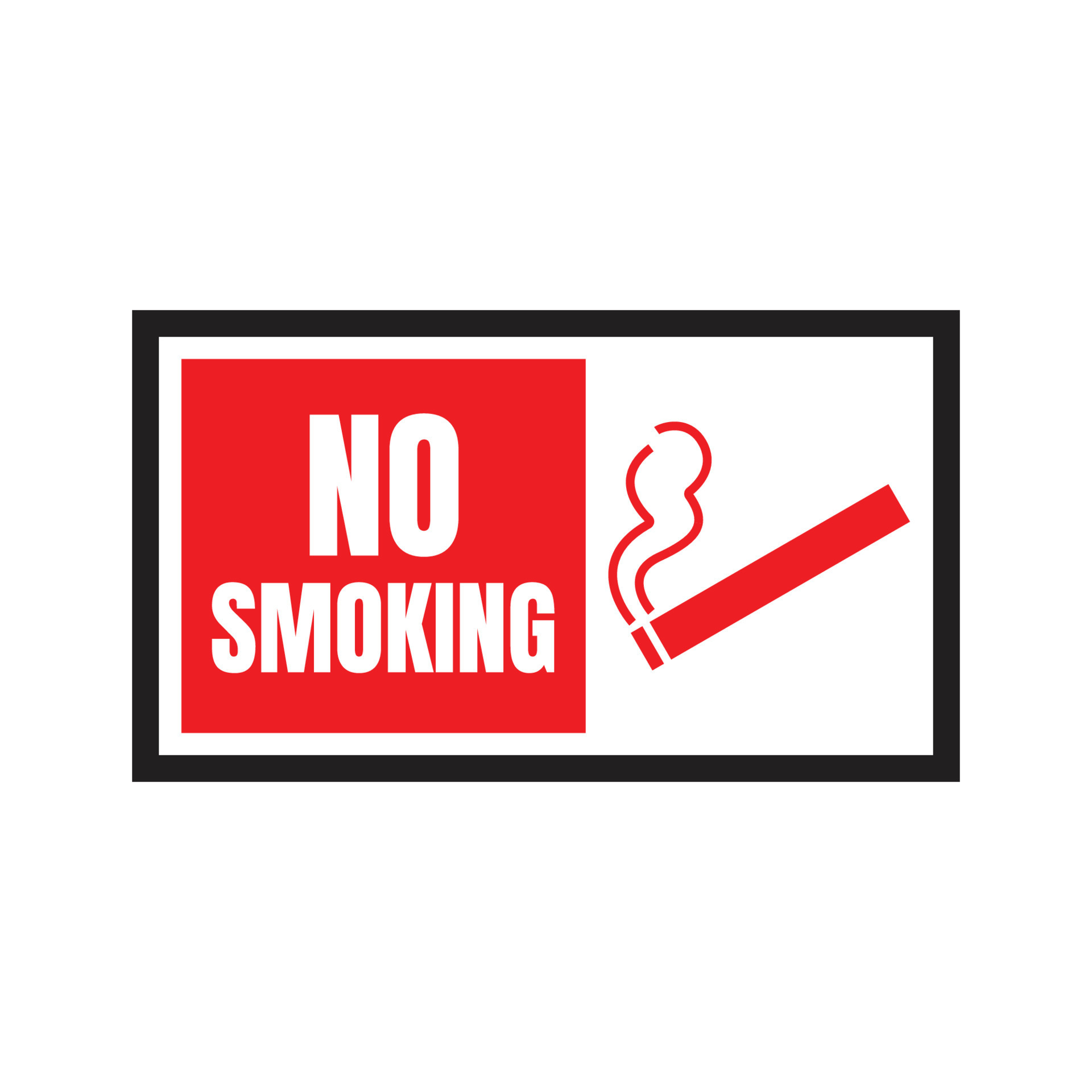 Smoking prohibited notice sign, No smoking here poster sign, vaping not