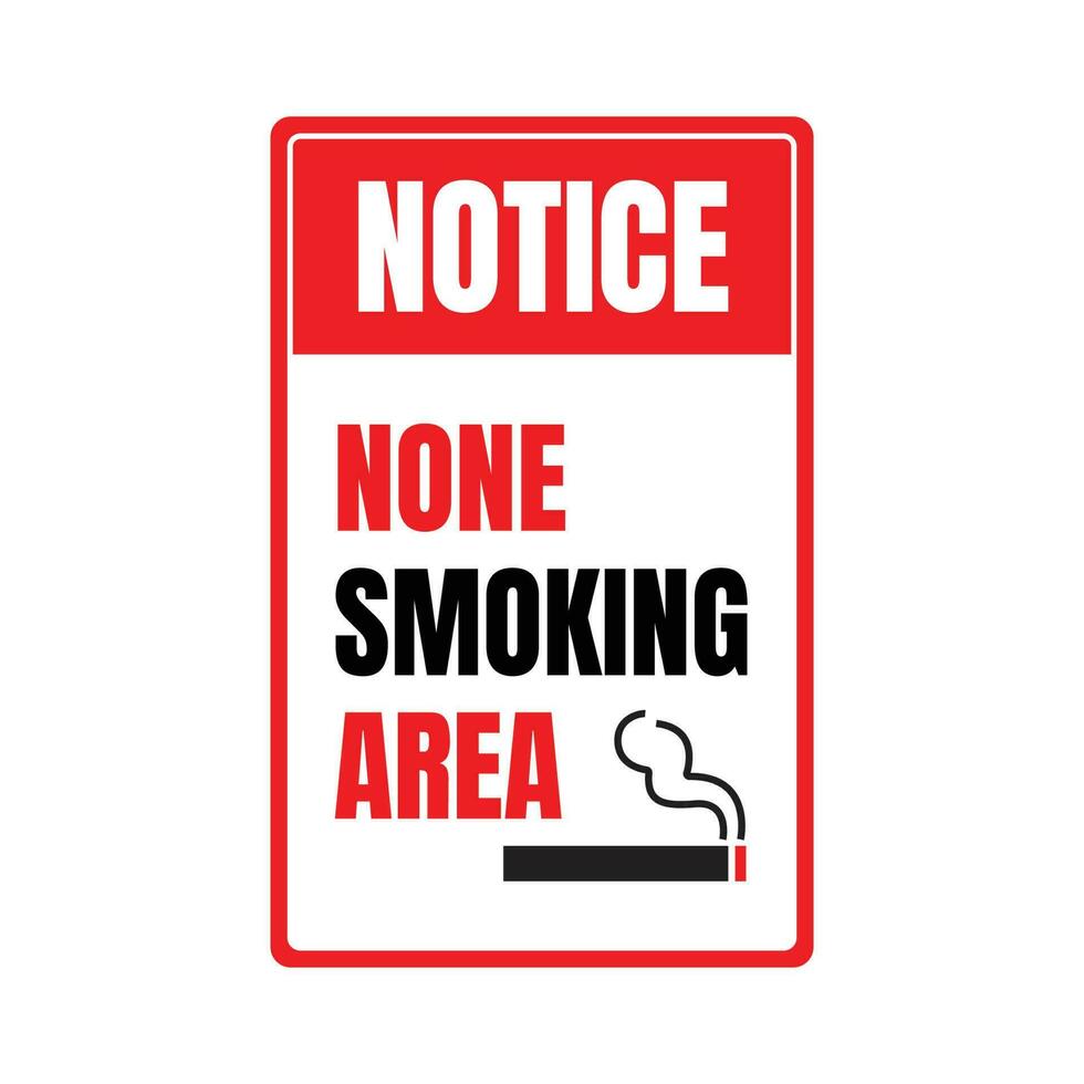 Smoking not allowed sign, none smoking area, smoking forbidden here sign vector
