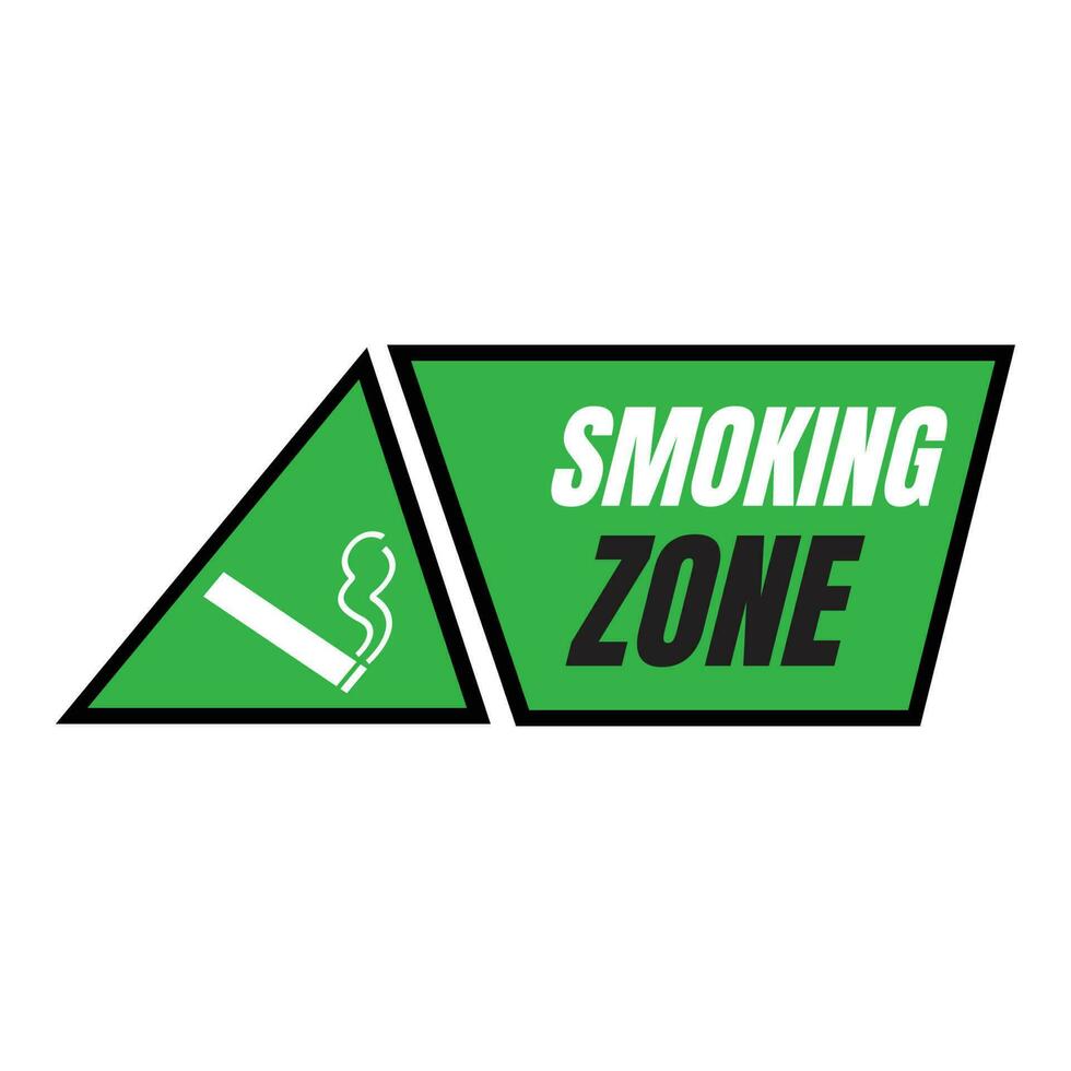 Designated smoking area sign, permitted smoking zone, special vaping zone sign vector