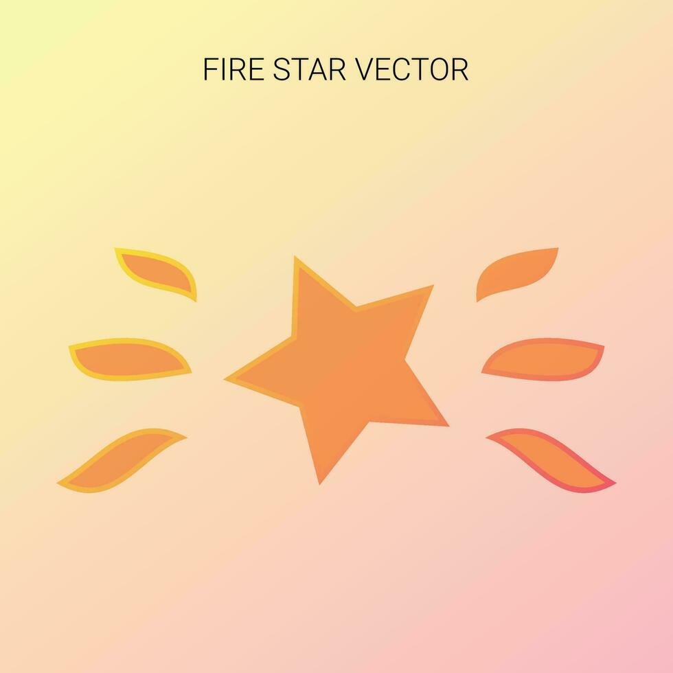 Fire start vector, Vector illustration of fire star