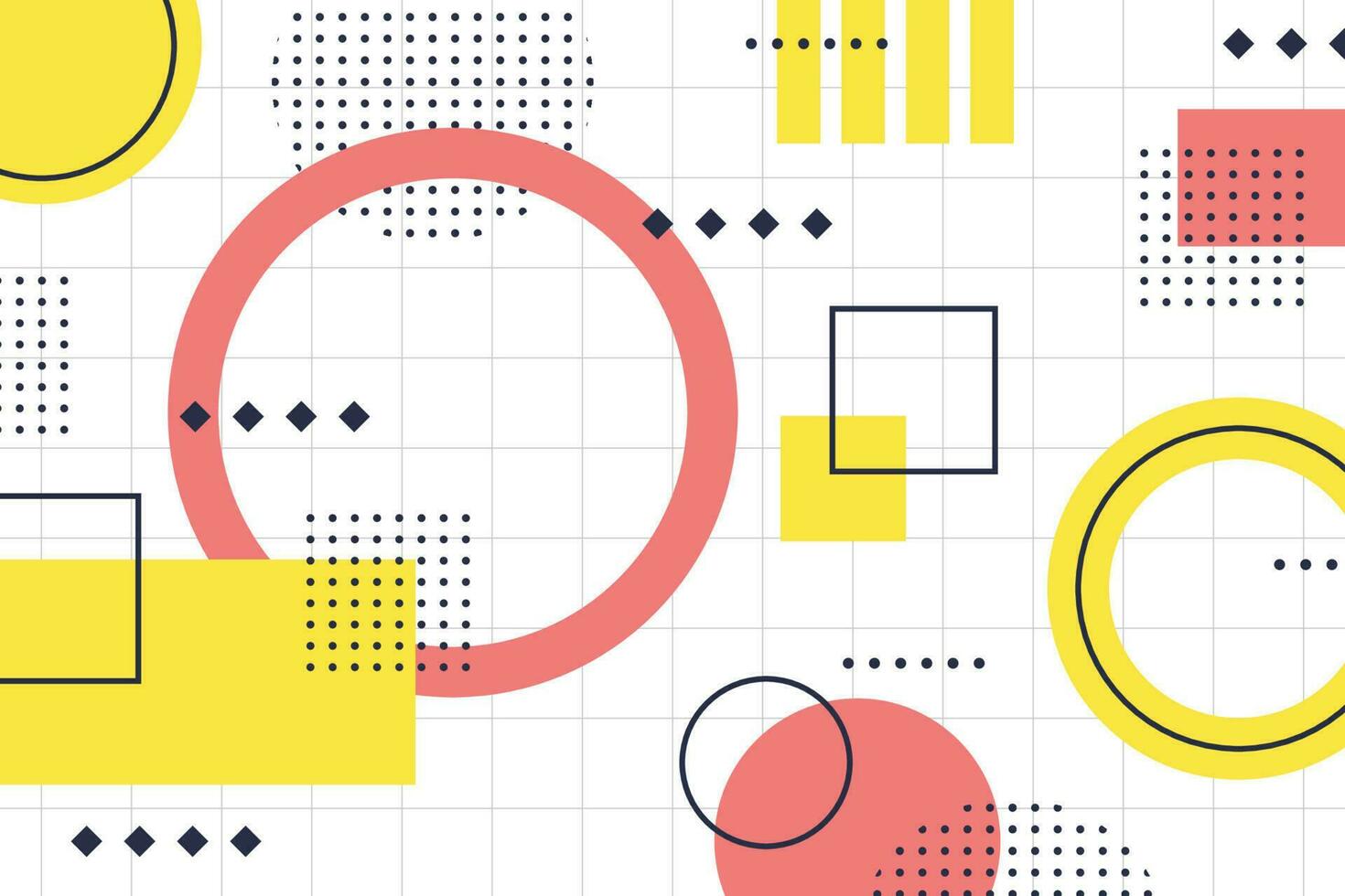 abstract pink and yellow geometric shapes background design vector