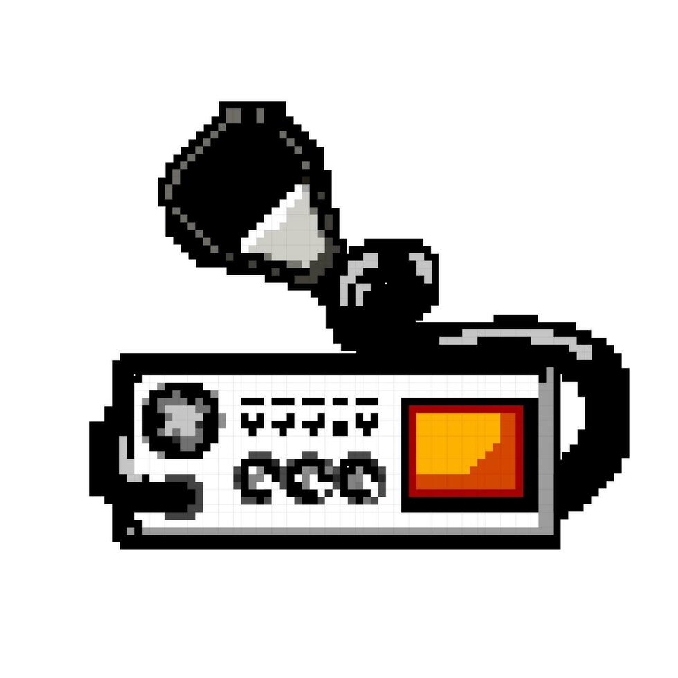 seguridad radio transceptor juego píxel Arte vector ilustración