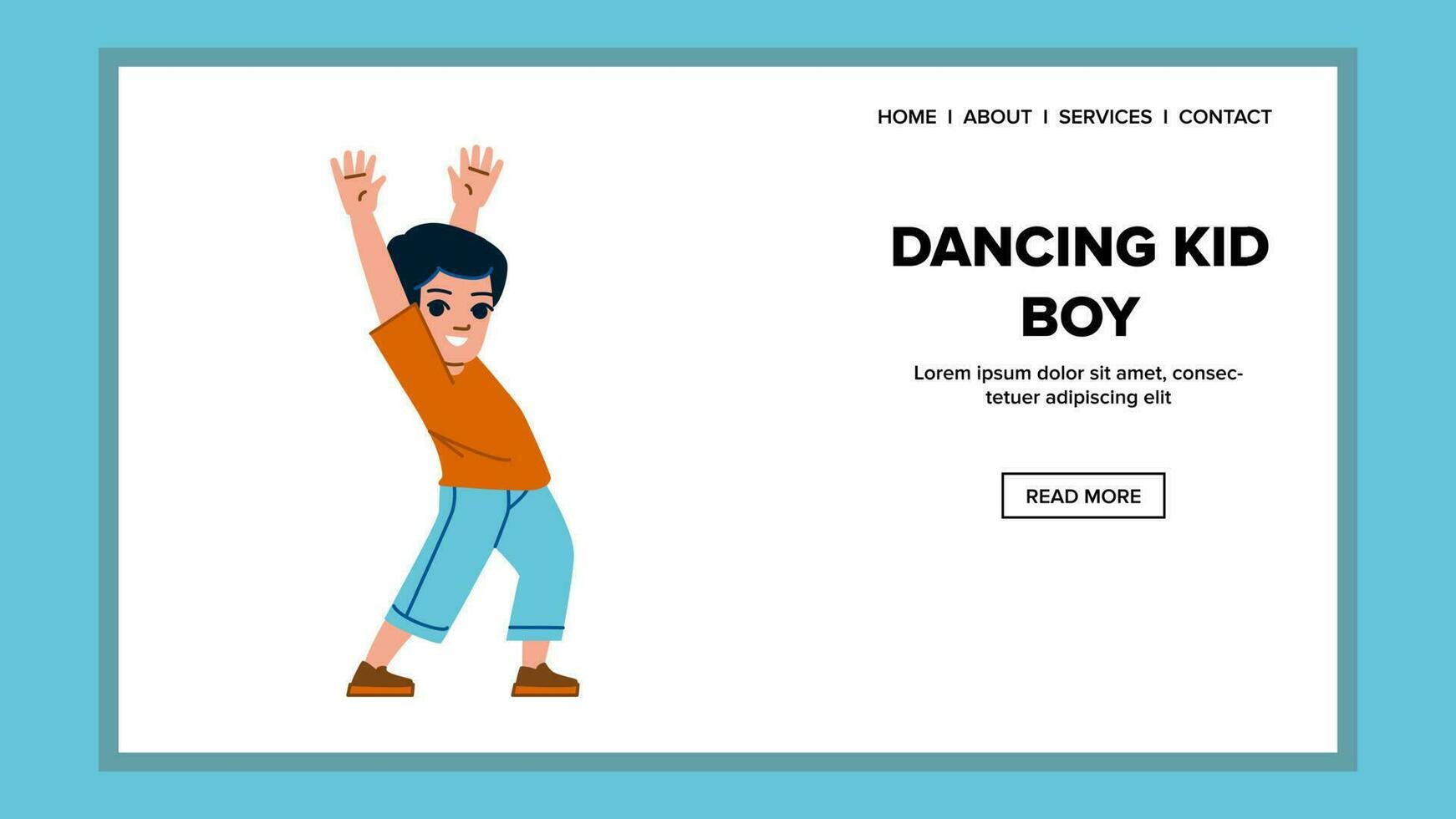 dancing kid boy vector