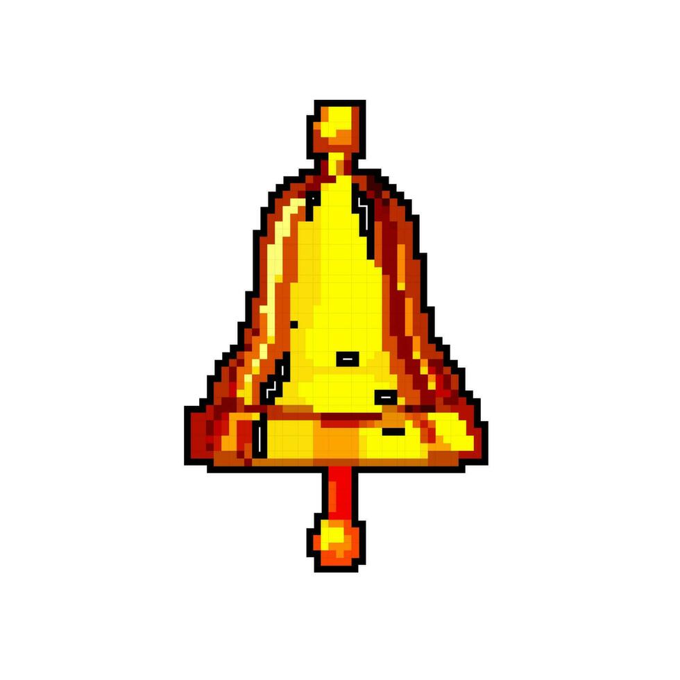 sound bell game pixel art vector illustration