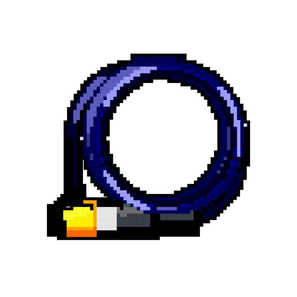 security bicycle lock game pixel art vector illustration