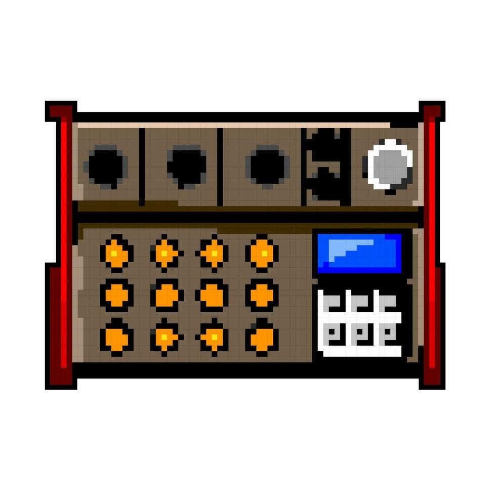 studio audio mixer game pixel art vector illustration