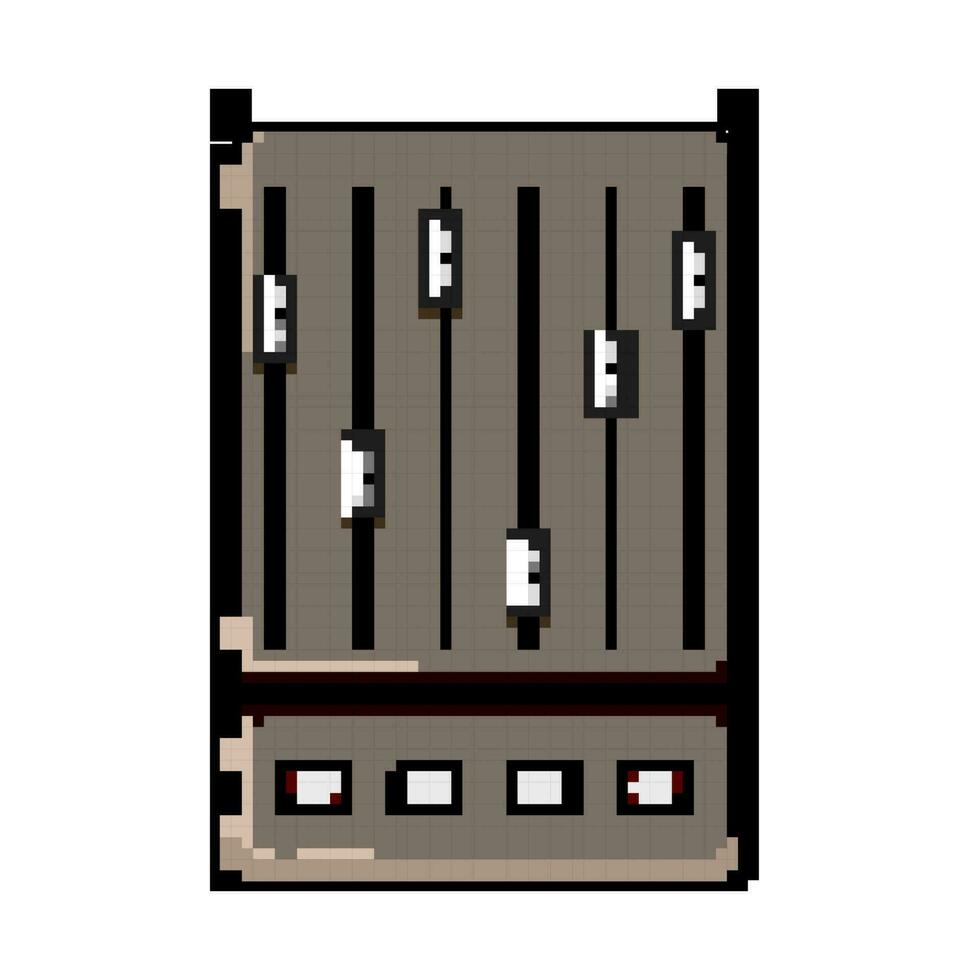 technology audio mixer game pixel art vector illustration