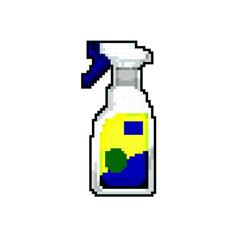 limpiar baño limpiador juego píxel Arte vector ilustración