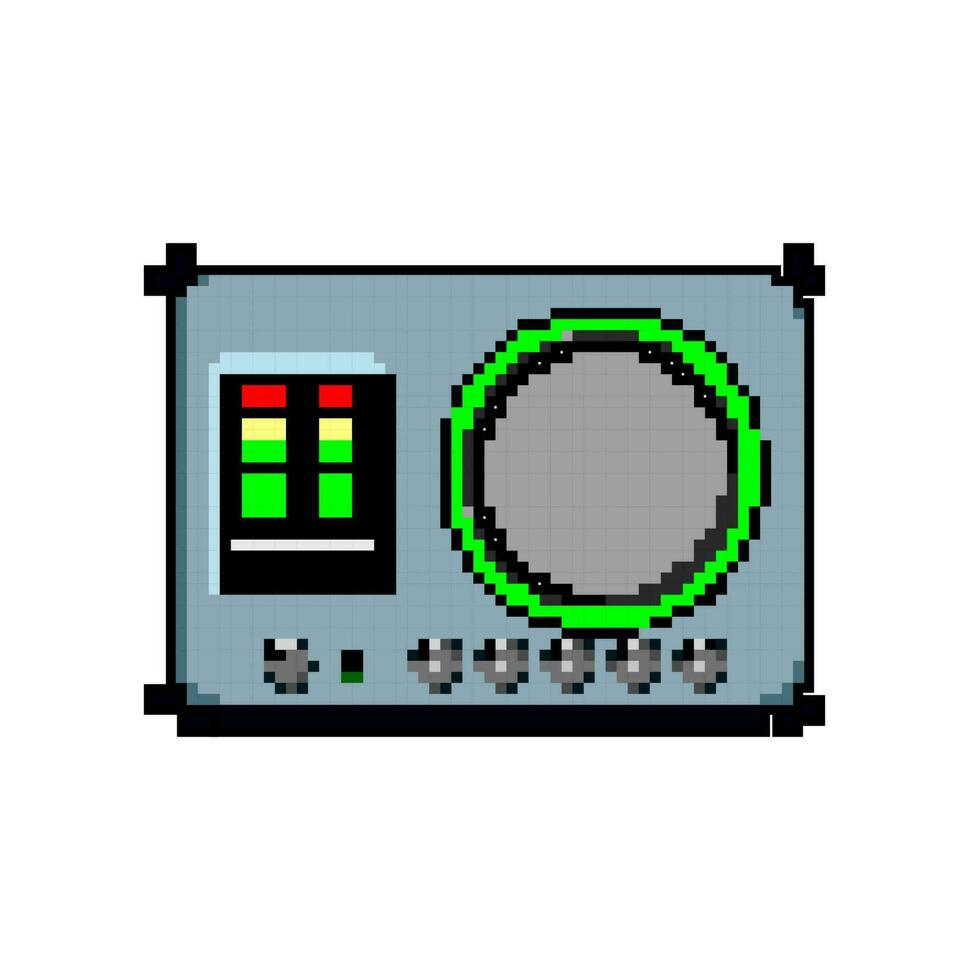 music audio interface game pixel art vector illustration