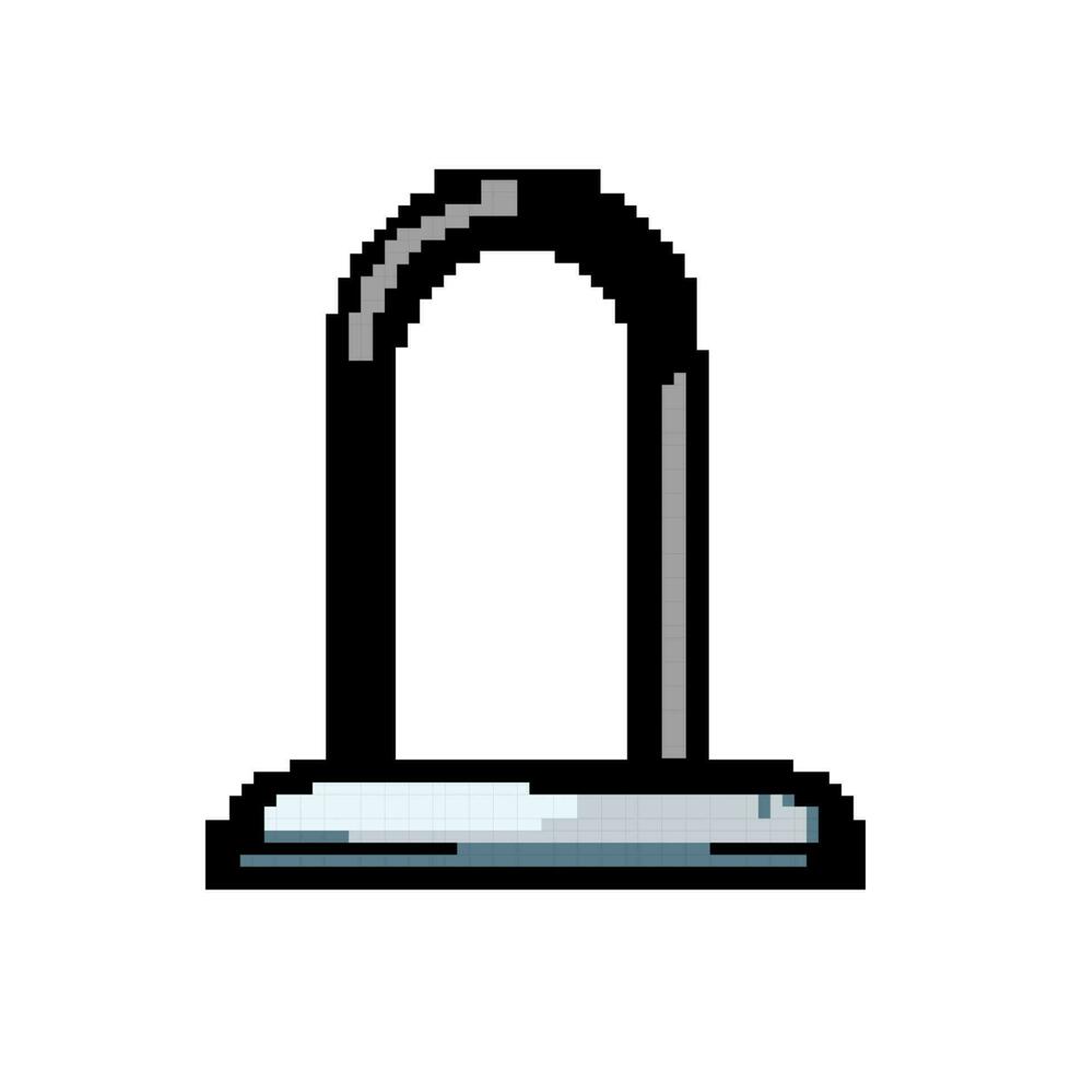 road bicycle lock game pixel art vector illustration