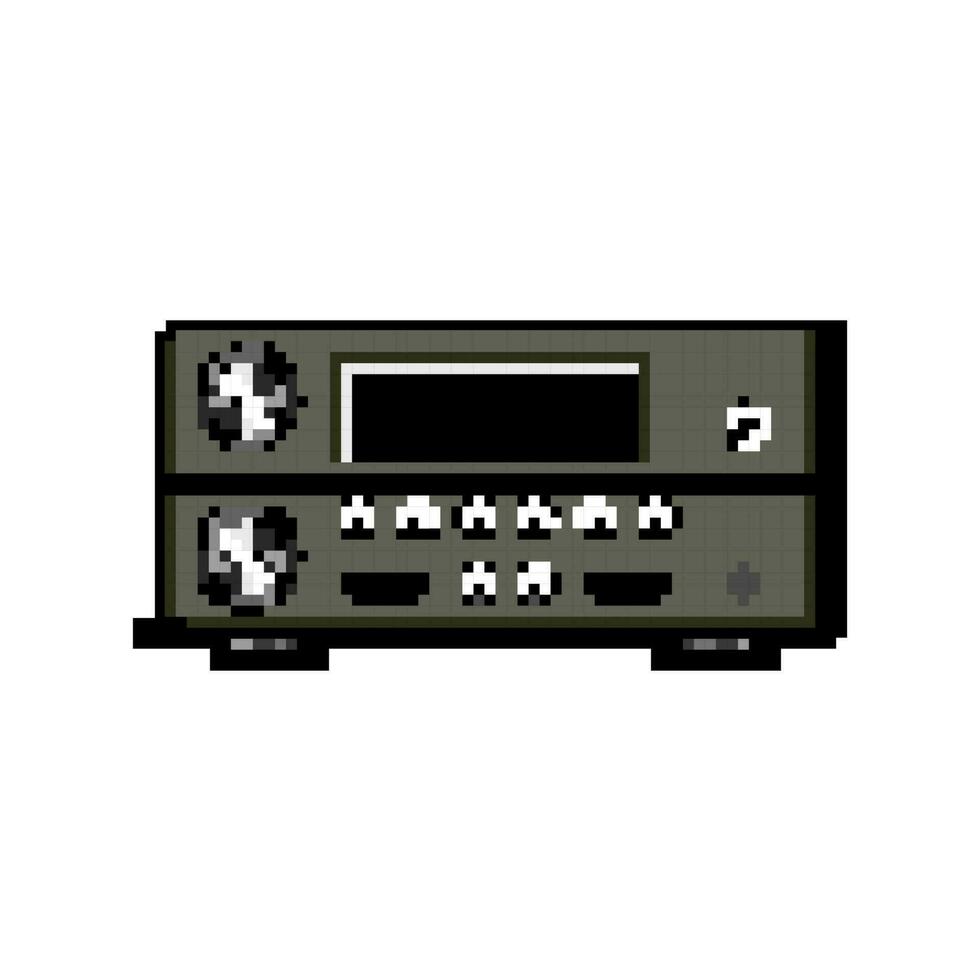 stereo av receiver game pixel art vector illustration