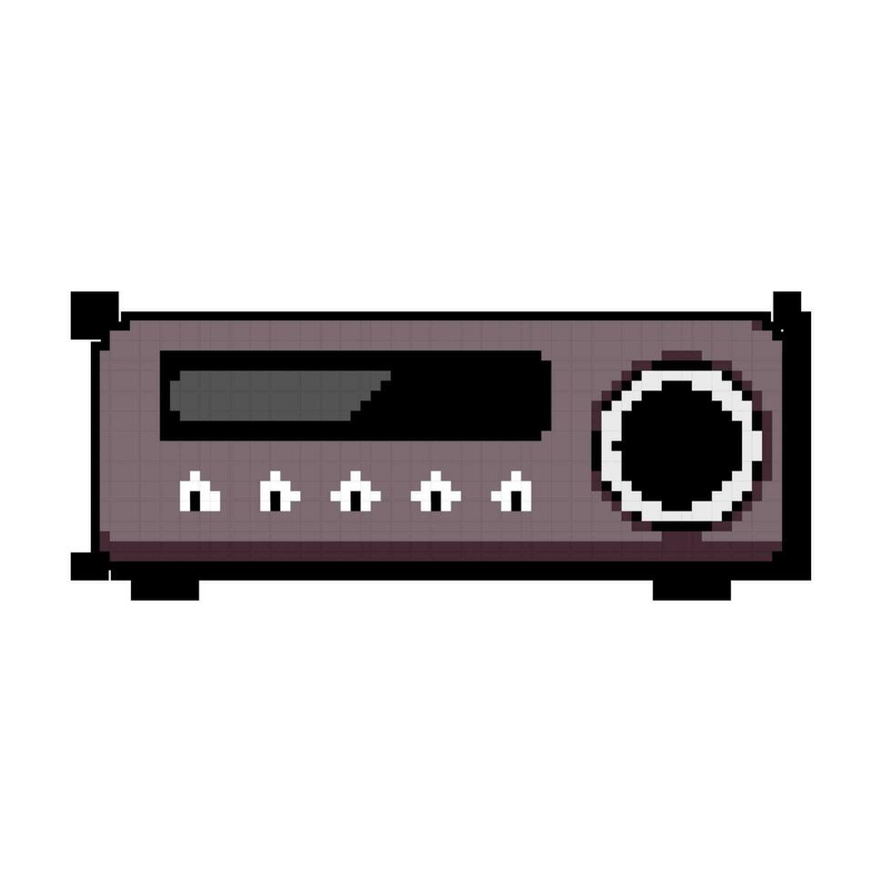 amplifier av receiver game pixel art vector illustration