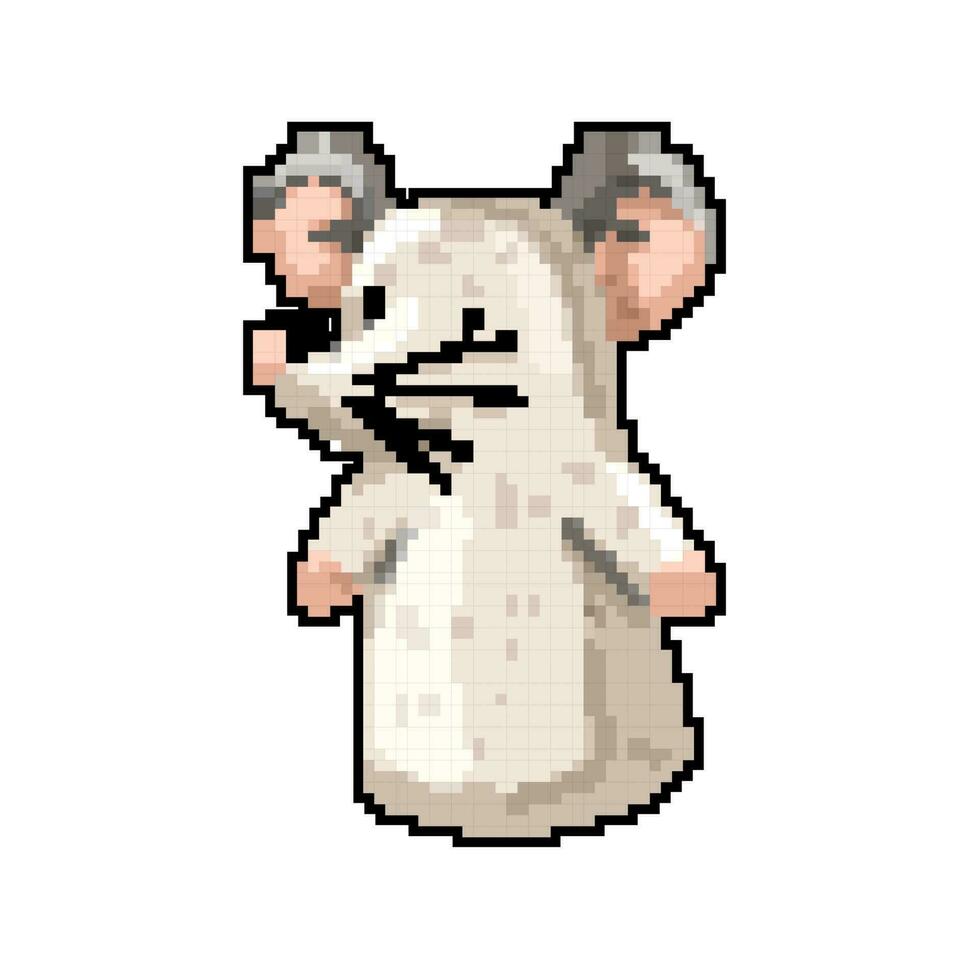mouse hand puppet game pixel art vector illustration