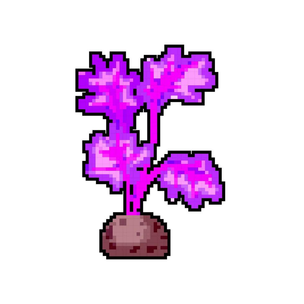 freshwater aquarium plant game pixel art vector illustration