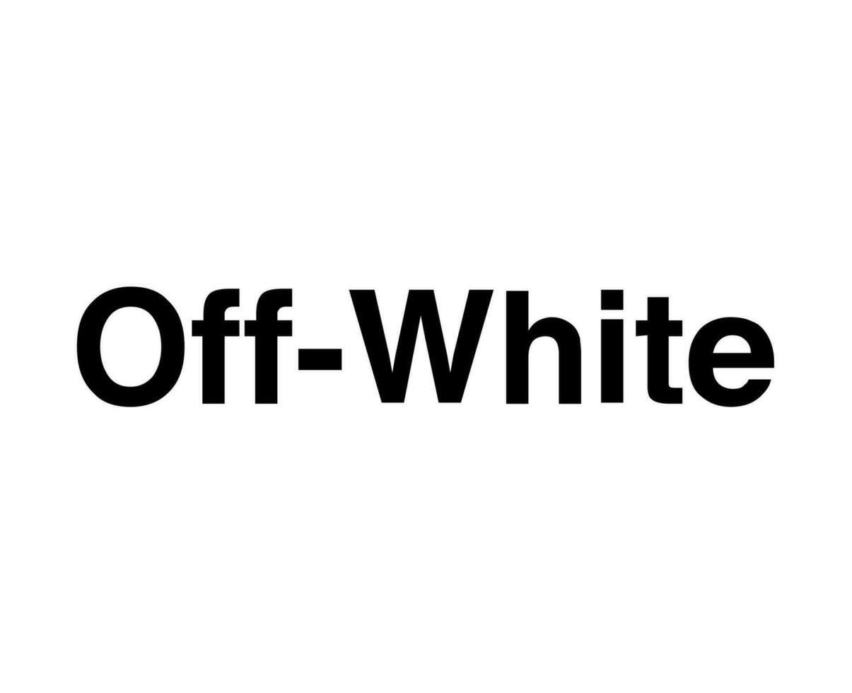 Off-White Logo Brand Name Black Symbol Design Clothes Icon Abstract Vector Illustration