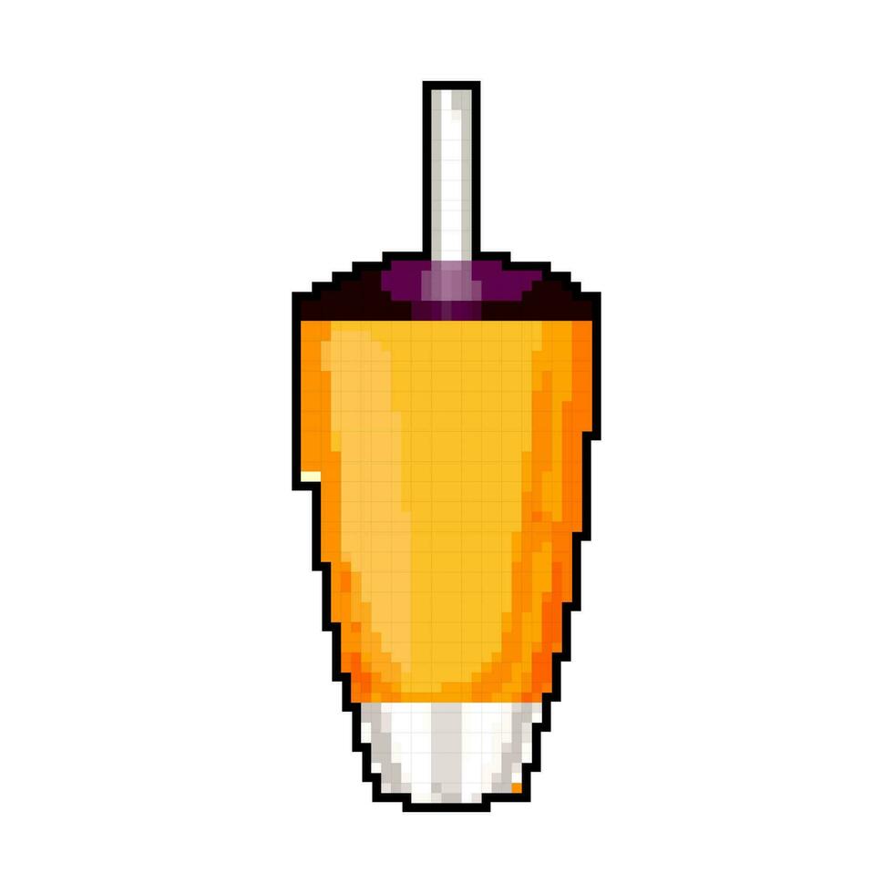 tea camp cup game pixel art vector illustration