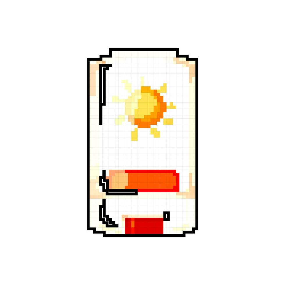 cosmetic sun cream game pixel art vector illustration