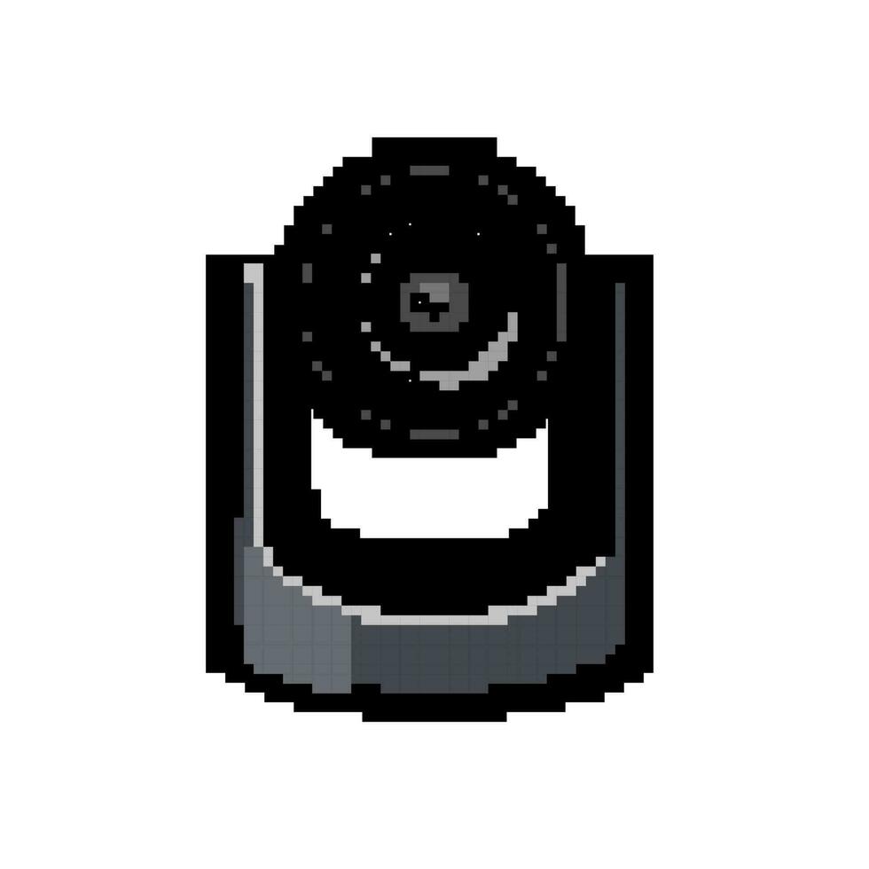 equipment table web camera game pixel art vector illustration