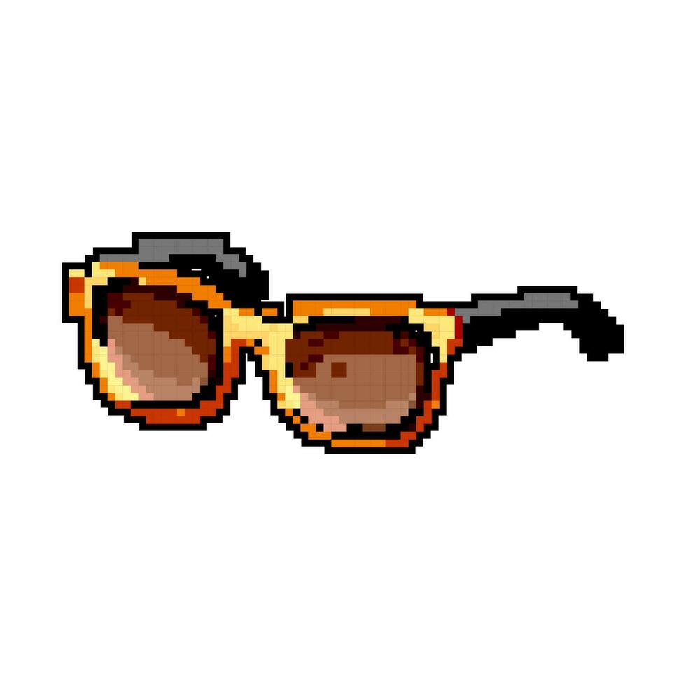 summer sunglasses women game pixel art vector illustration