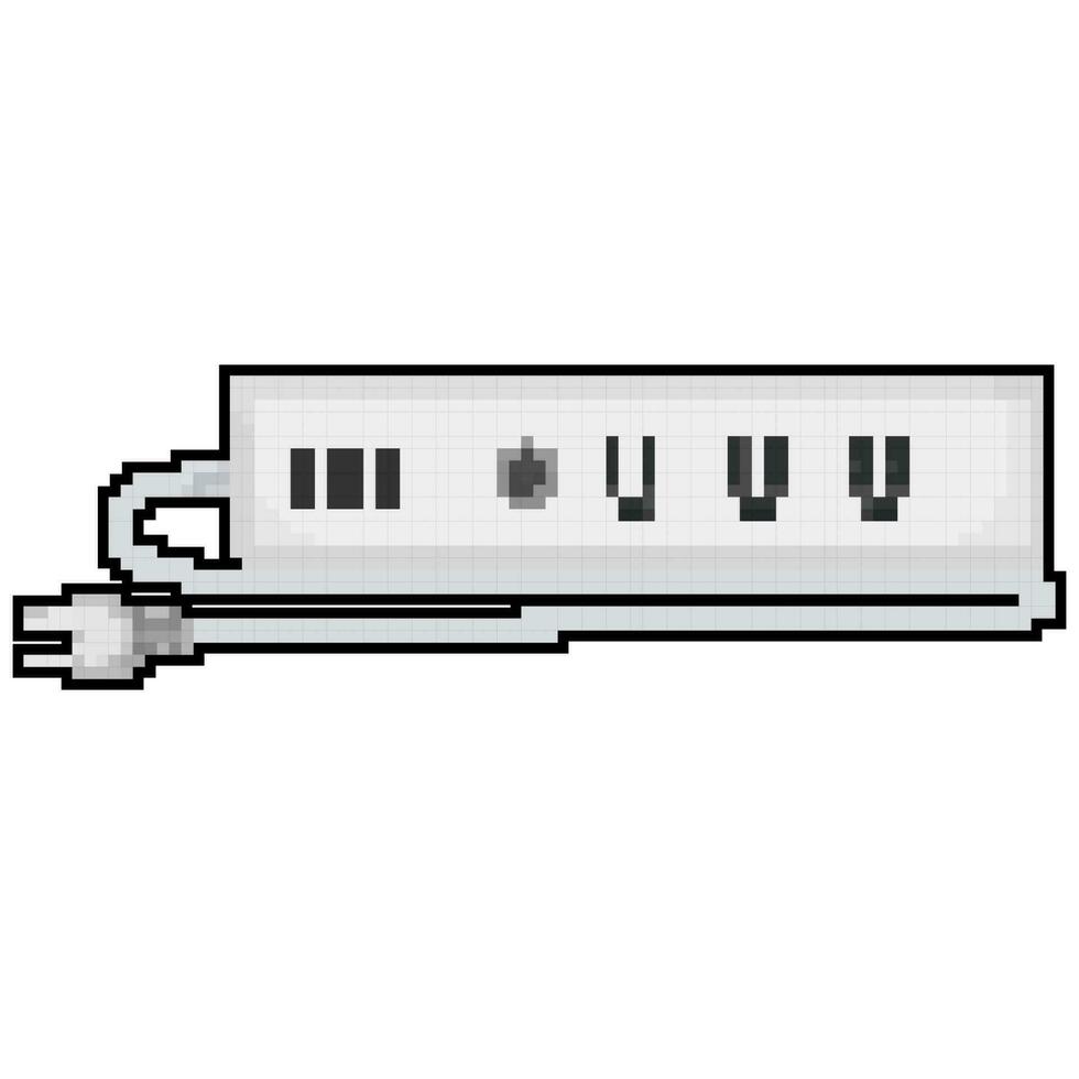 wireless smar plug game pixel art vector illustration