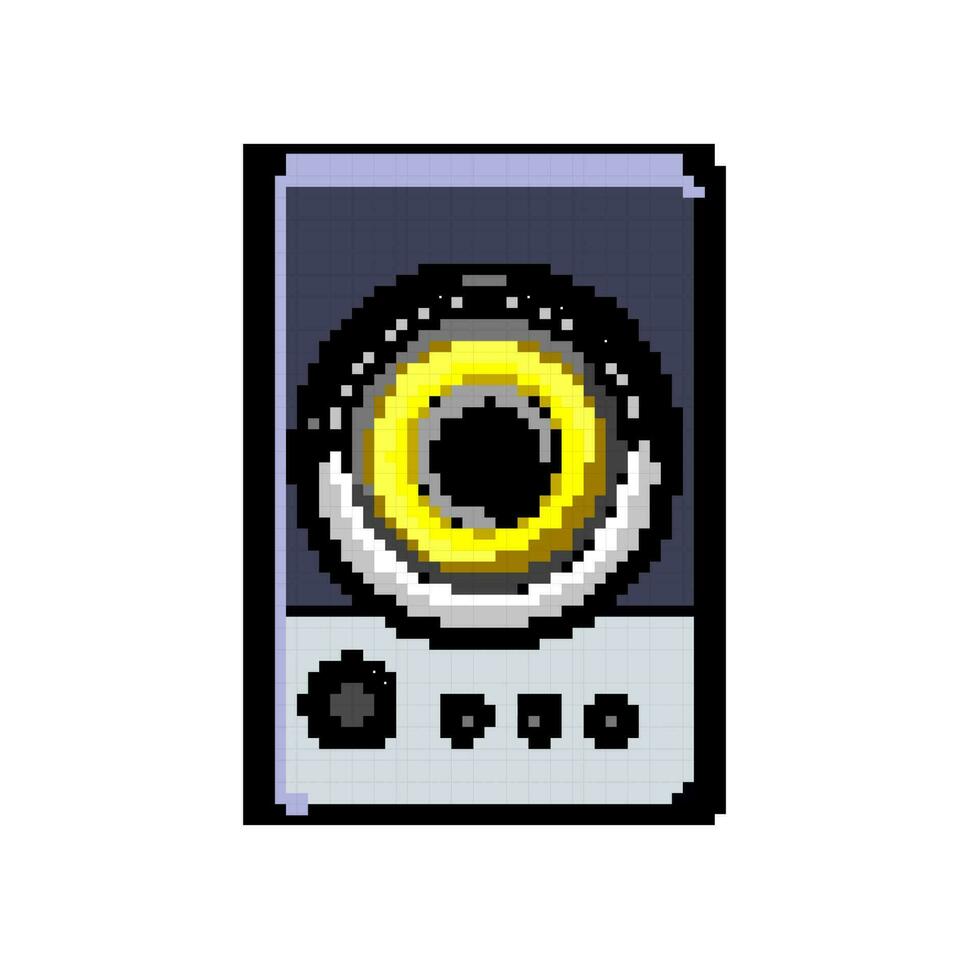 music studio sound monitor game pixel art vector illustration