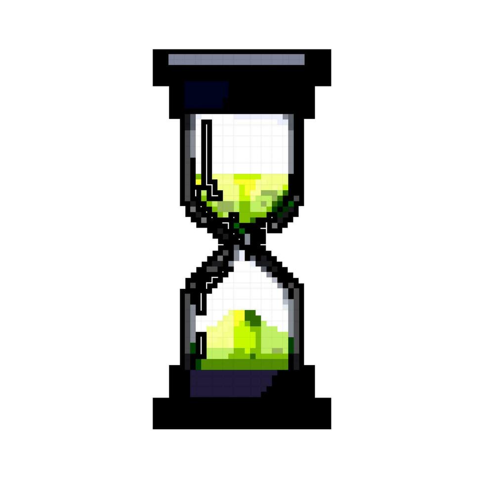 hour sandglass hourglass game pixel art vector illustration