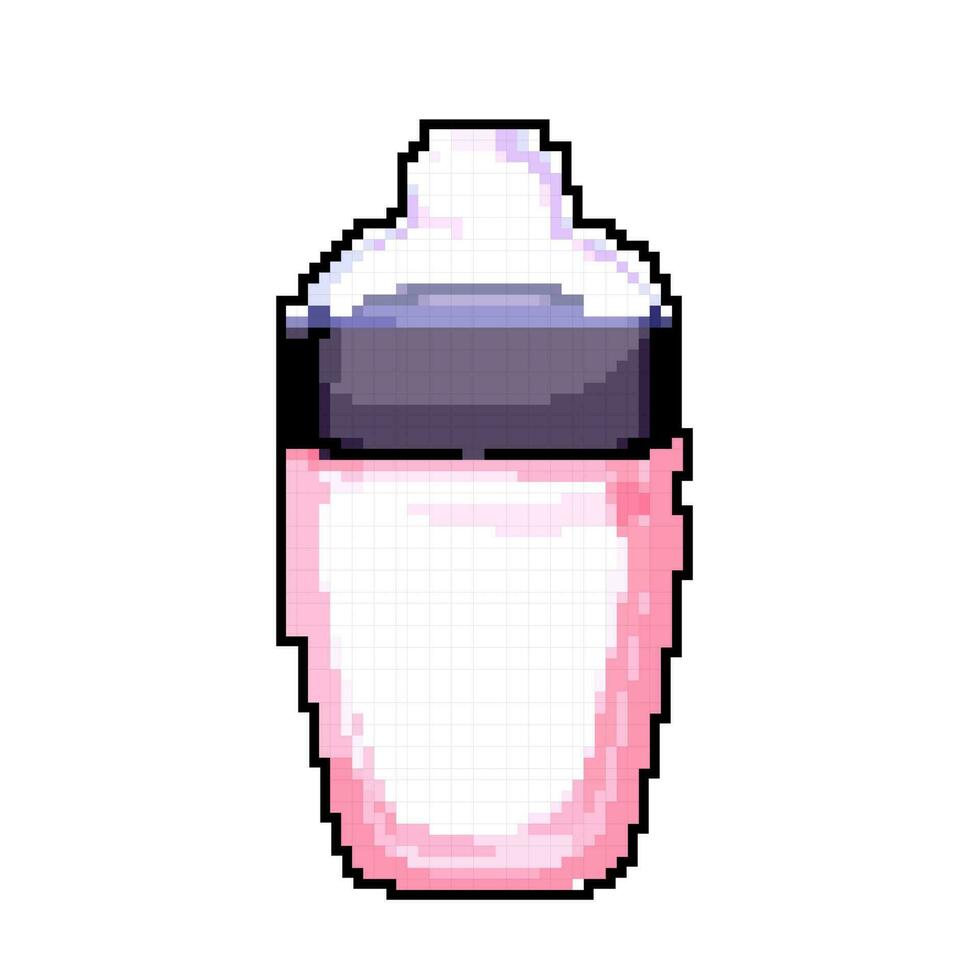 spout sippy cup game pixel art vector illustration